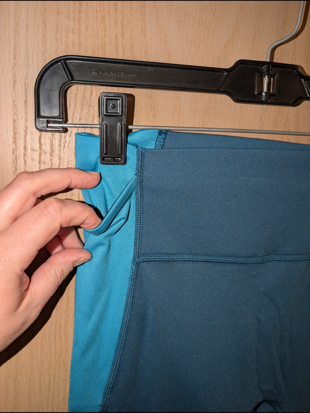 NWT all in motion Teal & Mint Colorblock Active Leggings Pair - Picture 3 of 14